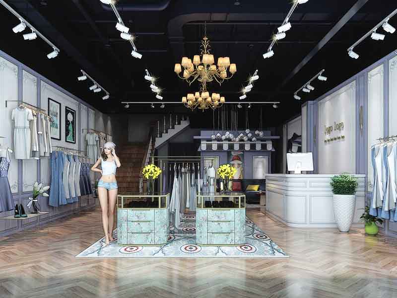 廣州從化區經典服裝店裝修設計圖